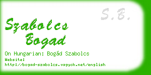 szabolcs bogad business card